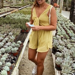 Green Romper tie down  size S